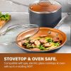 Diamond Pots and Pans Set Nonstick Cookware Set Includes Skillets Fry Pans Stock Pots, Dishwasher and Oven Safe12 Pcs