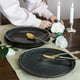 Better Homes & Gardens Burns Salad Plates, set of 4, Black