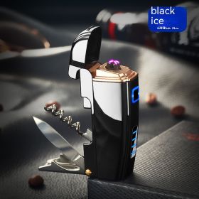 Metal Multifunctional Induction Charging Lighter (Option: Black ice)