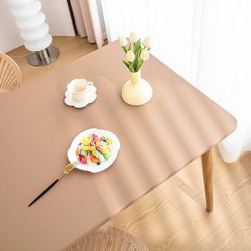 Sheepskin All-inclusive Tablecloth Waterproof And Oil-proof Disposable Anti-scald Tablecloth (Option: Light Coffee Color-Suitable For 60X120cm)