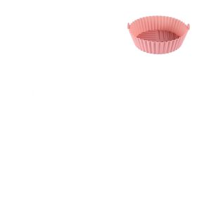 Edible Silicon Round Air Fryer Tray (Option: Nordic Pink-S)