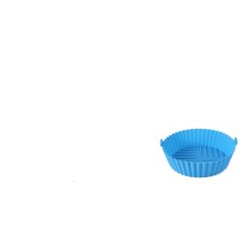 Edible Silicon Round Air Fryer Tray (Option: Blue-L)